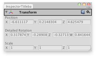 EditorGUILayout.InspectorTitlebar 检视面板标题栏