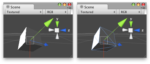 EditorUtility.SetSelectedWireframeHidden 设置选择的线框隐藏