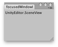 EditorWindow.focusedWindow 焦点的窗口