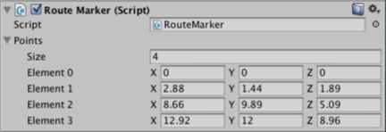 Script with a Vector3 array property