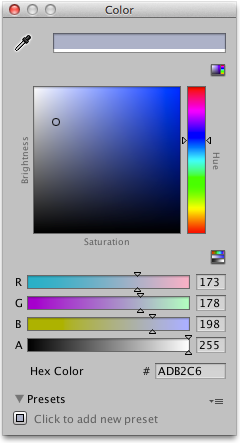 The Color Picker window